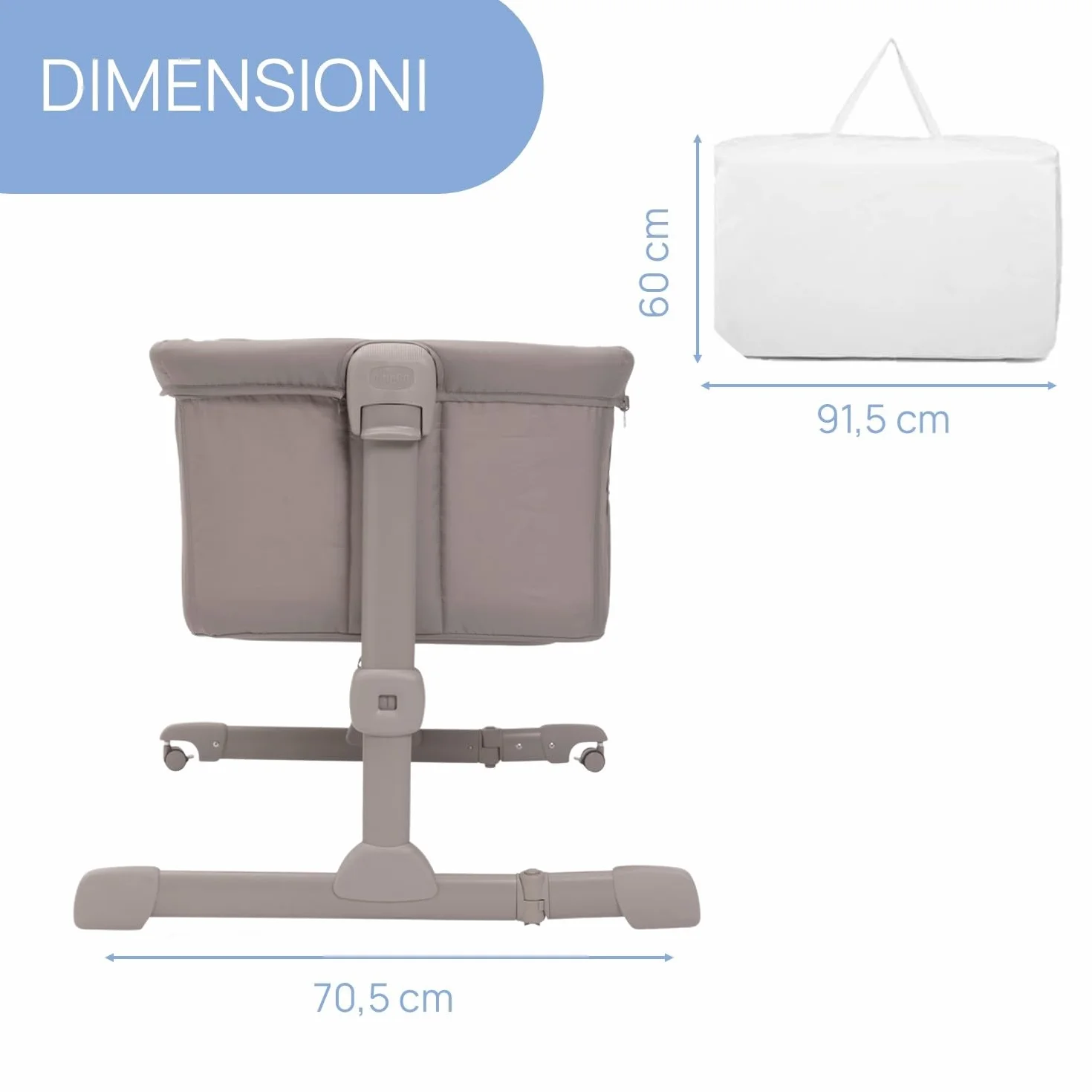 Chicco Next2Me Essential Culla Neonato Co-Sleeping Altezza Regolabile Materasso Incluso 0-6 Mesi Beige