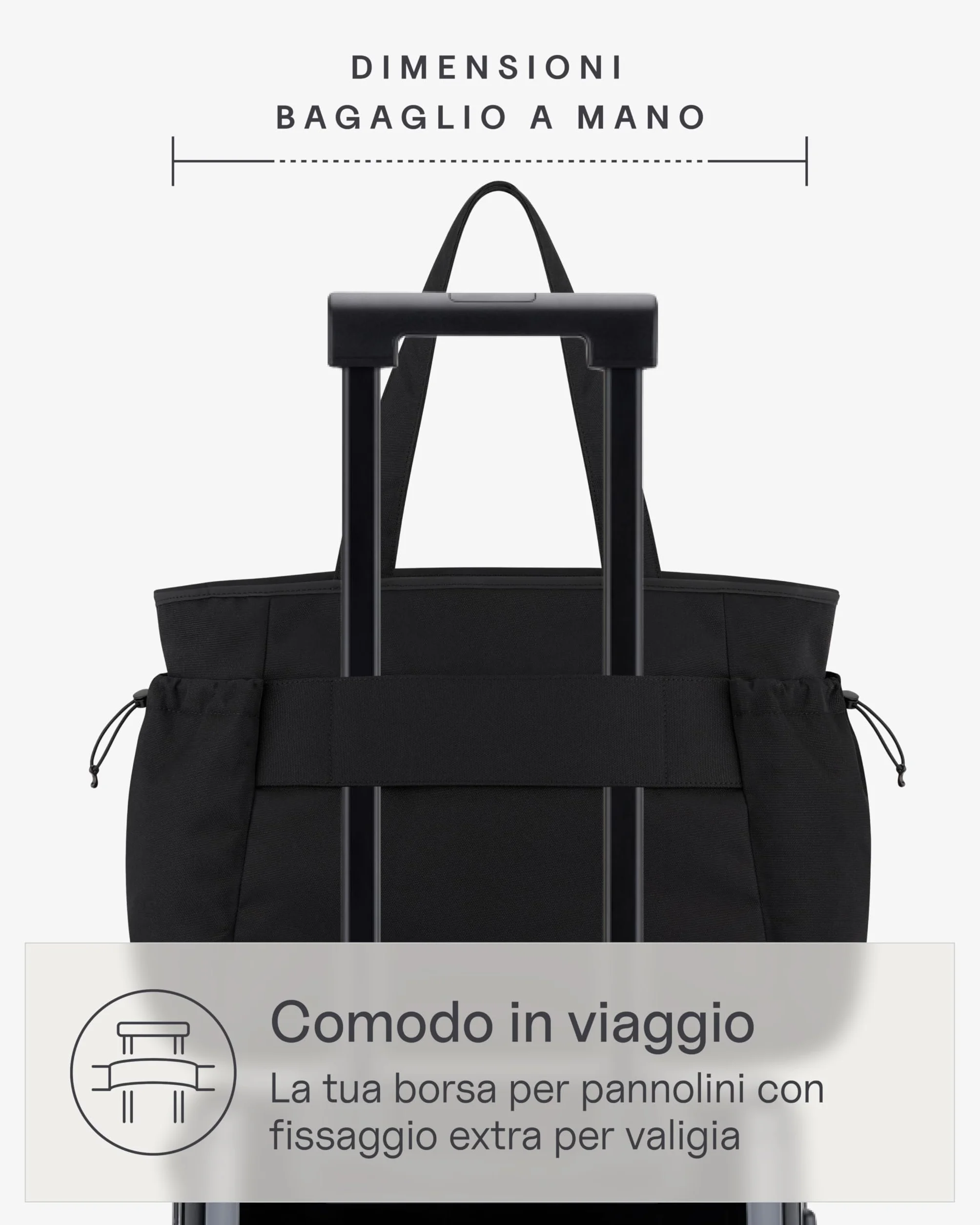 Kapten & Son Shopper Hellvi Diaper Set 25 l, borsa fasciatoio con fissaggio a passeggino e valigia, inclusa borsa da trucco e portabottiglie isolato