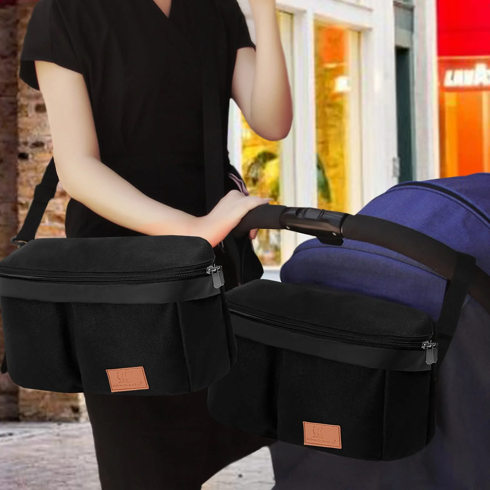Miracle Baby Borsa Organizer per Passeggino Universale, Neonati Borsa Organizer, Portaoggetti Impermeabile con Cerniera, Multifunzione Borsa Cambio Neonato