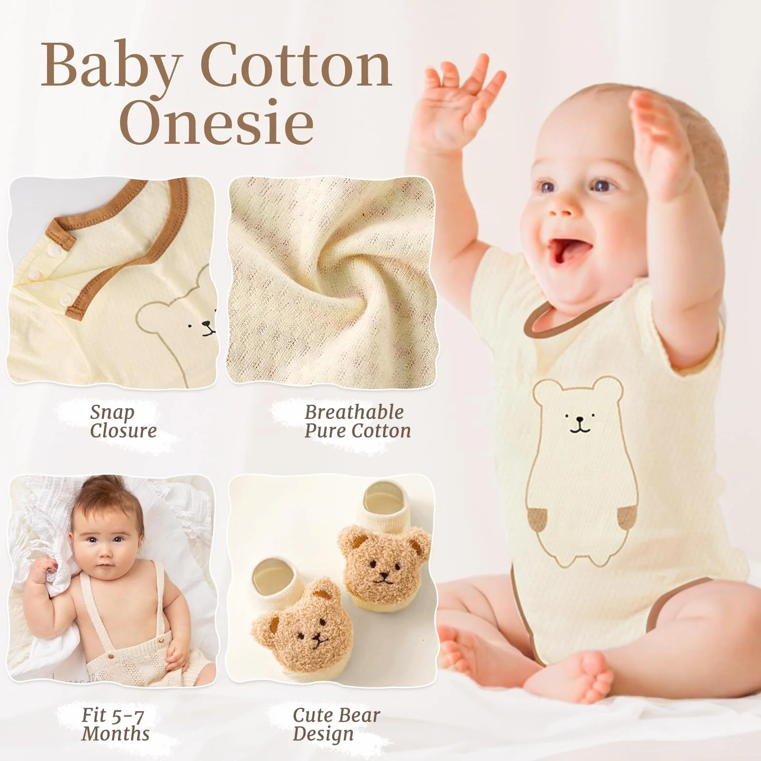 Vamei Regalo Nascita Bimba Bimbo con Pagliaccetto Neonato Asciugamani da Bagno Bavaglino Calzini Antiscivolo Sonaglio Set Regalo Neonato Nascita Regalo Baby Shower Unisex