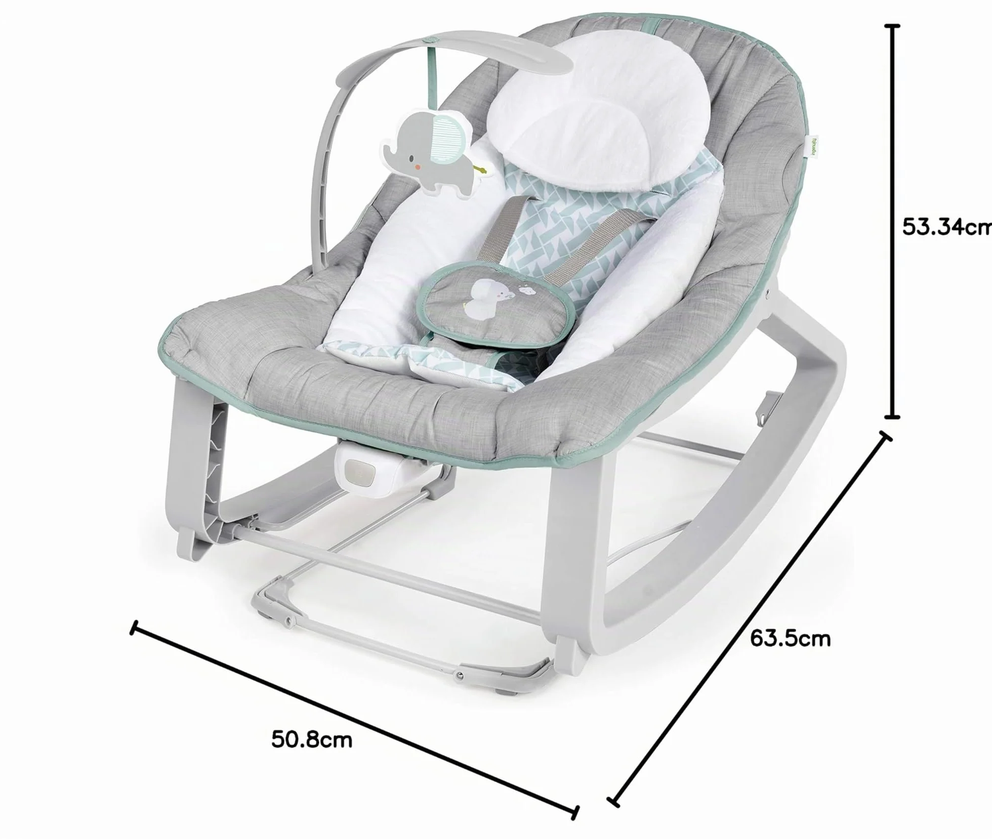 Ingenuity Keep Cozy 3-in-1 Cresci con me sdraietta vibrante per bambini, seggiolino e dondolo da neonato a bambino, vibrazioni e barra portagiochi, 0-30 mesi fino a 18 Kg (Weaver)