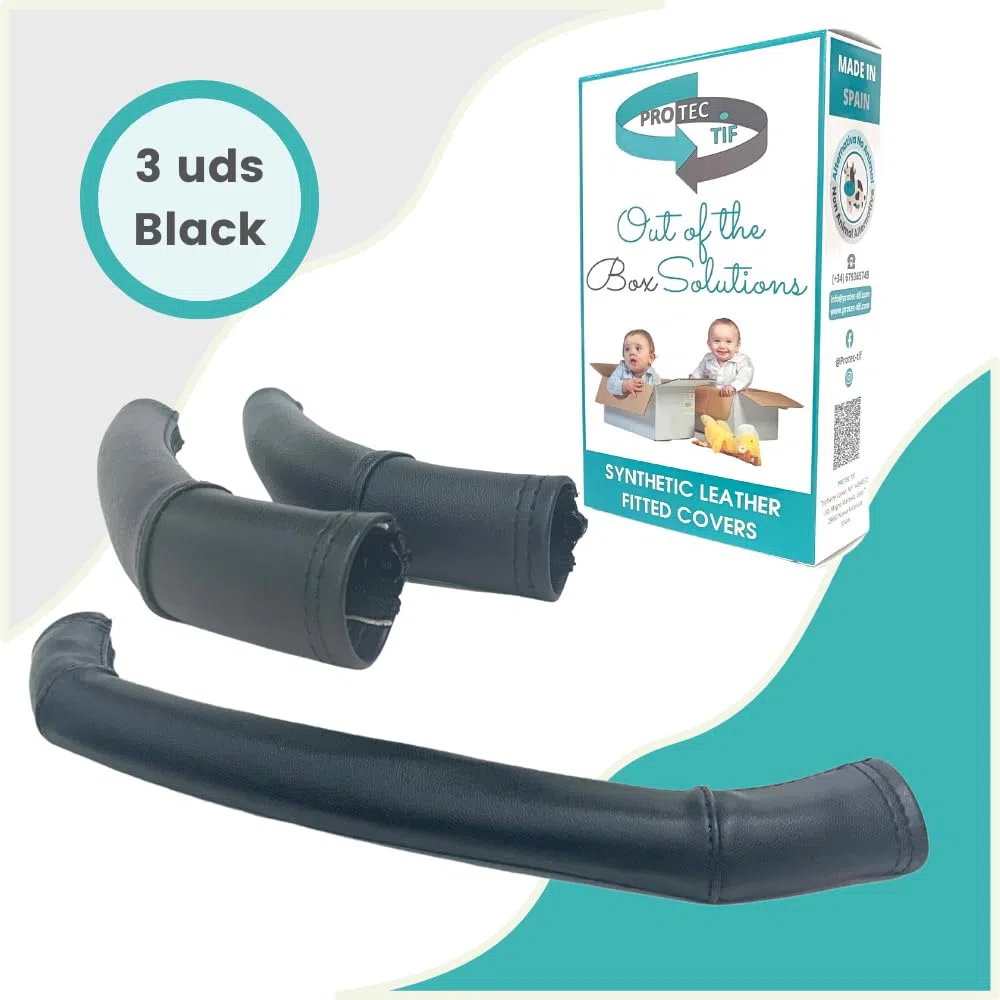PROTEC TIF | Confezione di custodie in ecopelle compatibili con manubrio e maniglia di CYBEX MIOS