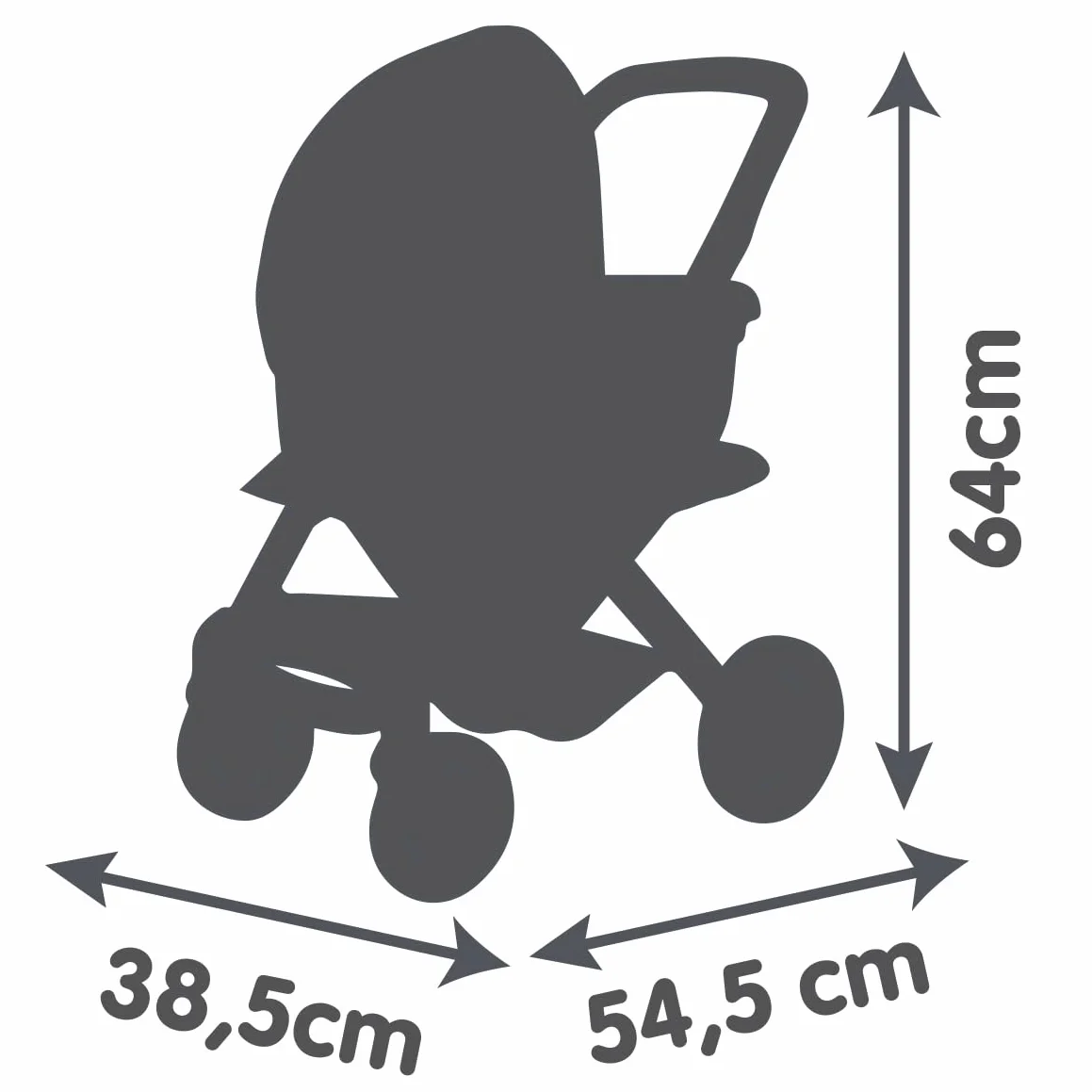 Smoby Maxi-Cosi Passeggino Carrozzina Beige 3 Anni