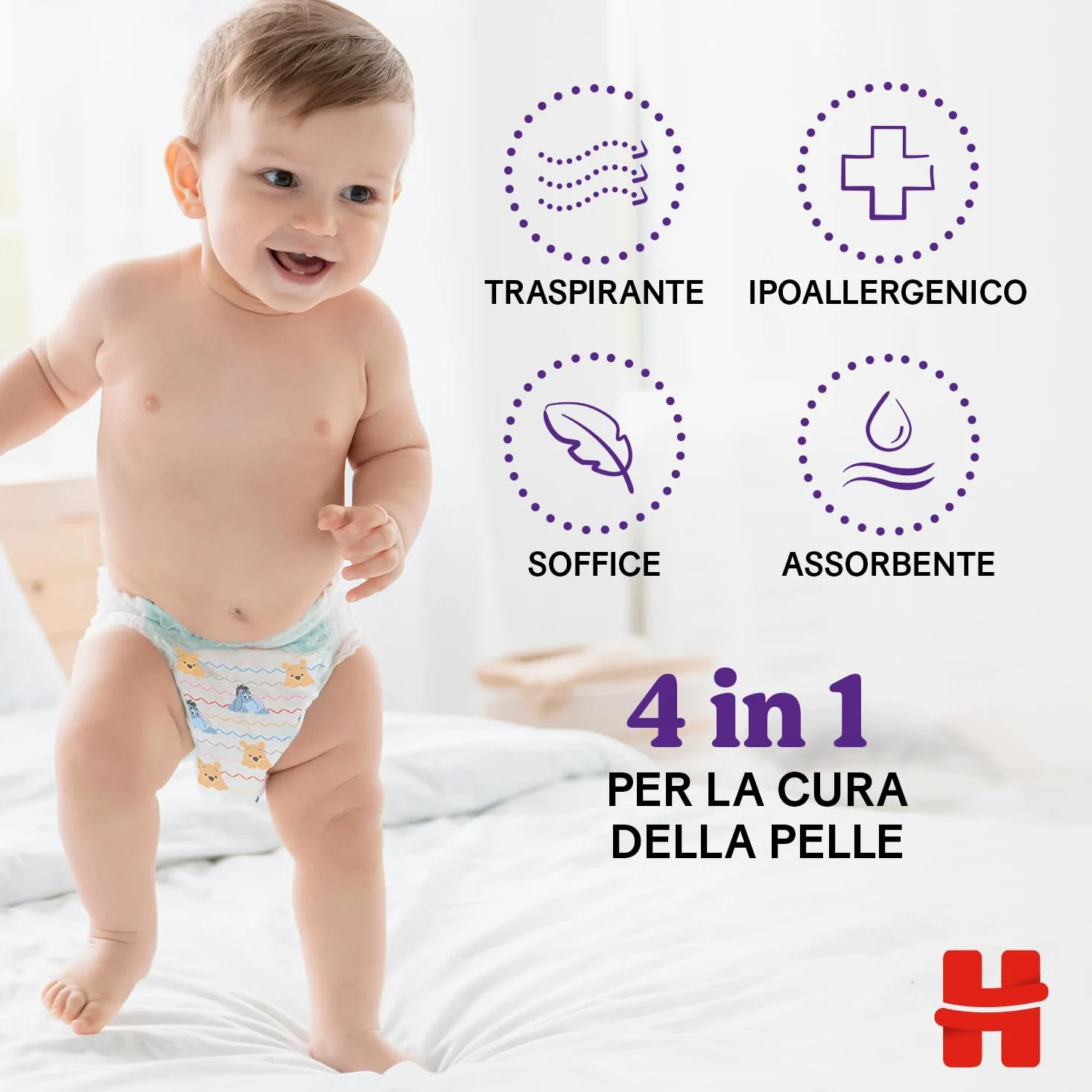 Huggies Extra Care, Pannolini Taglia 6 (15-25 Kg), Mutandina traspirante, Pacco Mega, 60 Pz