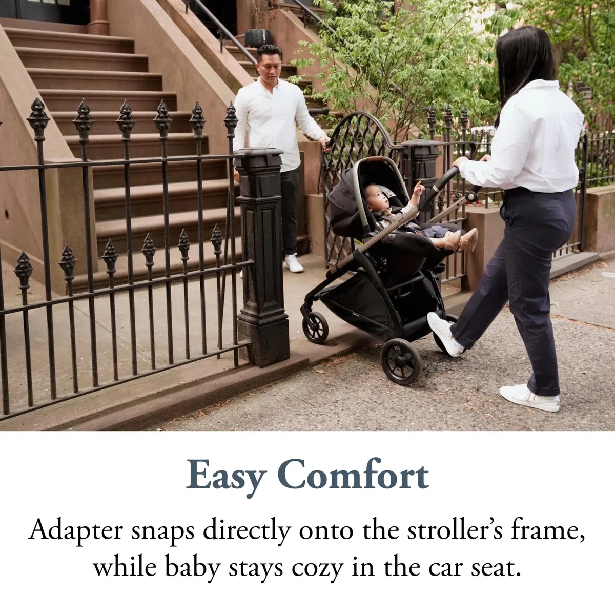 Inglesina Electa - Adattatore per seggiolino auto per passeggino, compatibile con seggiolini auto Nuna, Maxi-COSI, Cybex e Clek, adattatore facile da installare, sicuro e conveniente per il