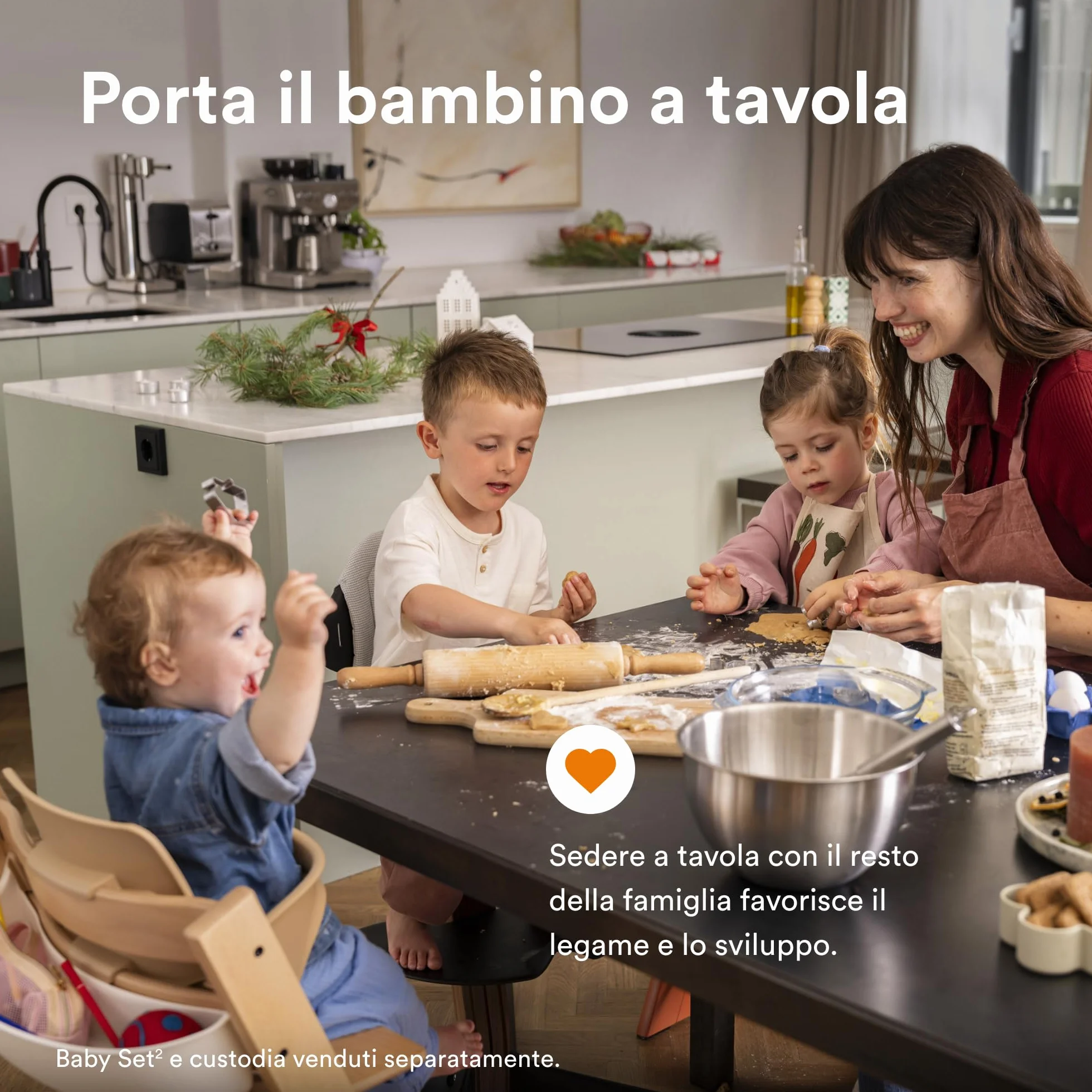 Sedia Tripp Trapp Stokke Naturale - Sedia evolutiva regolabile per neonati, bambini e adulti - Modello classico