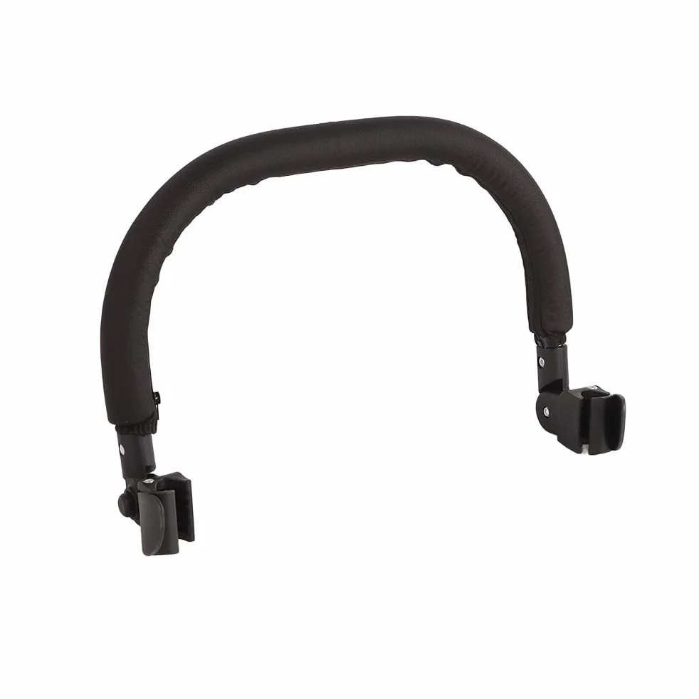 Barra Paraurti Universale per Passeggino, Bracciolo, Maniglia, Barra Trasversale, Accessori per Passeggino, PU Nero (Nero)
