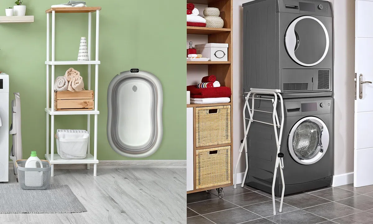 Pieghevole Vaschetta Bagnetto Neonato con Supporto 80cm - Vasca da Bagno Bambini 1-3 Anni con Termometro Incorporato e Tubo di Scarico - Offri il massimo comfort al tuo bambino