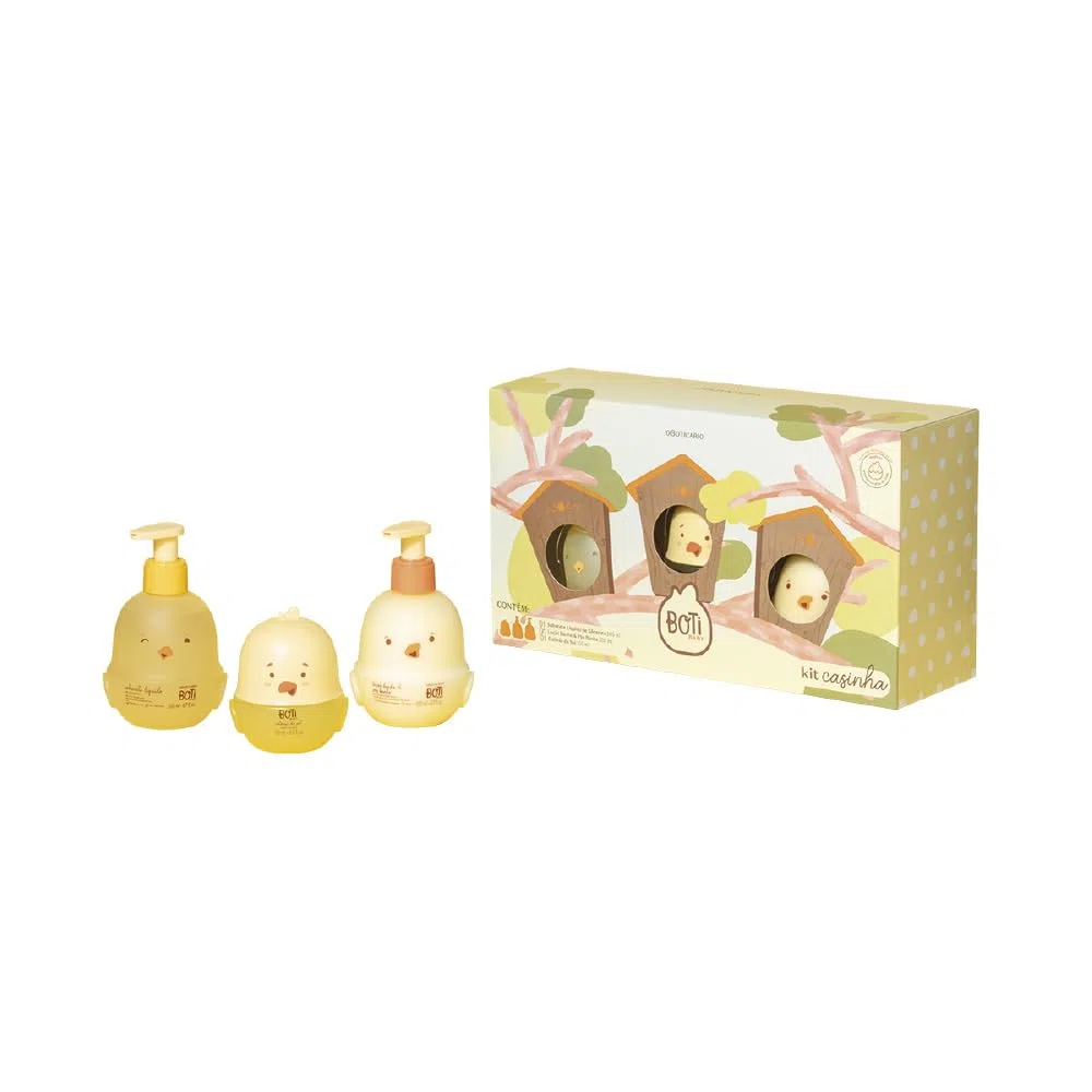O Boticário Boti Baby Coffret Regalo Baby e Bambini Set con 3 prodotti e scatola | Colonia del sole 100 ml, sapone liquido 200 ml e lozione idratante 200 ml, testato da pediatri fragranza delicata