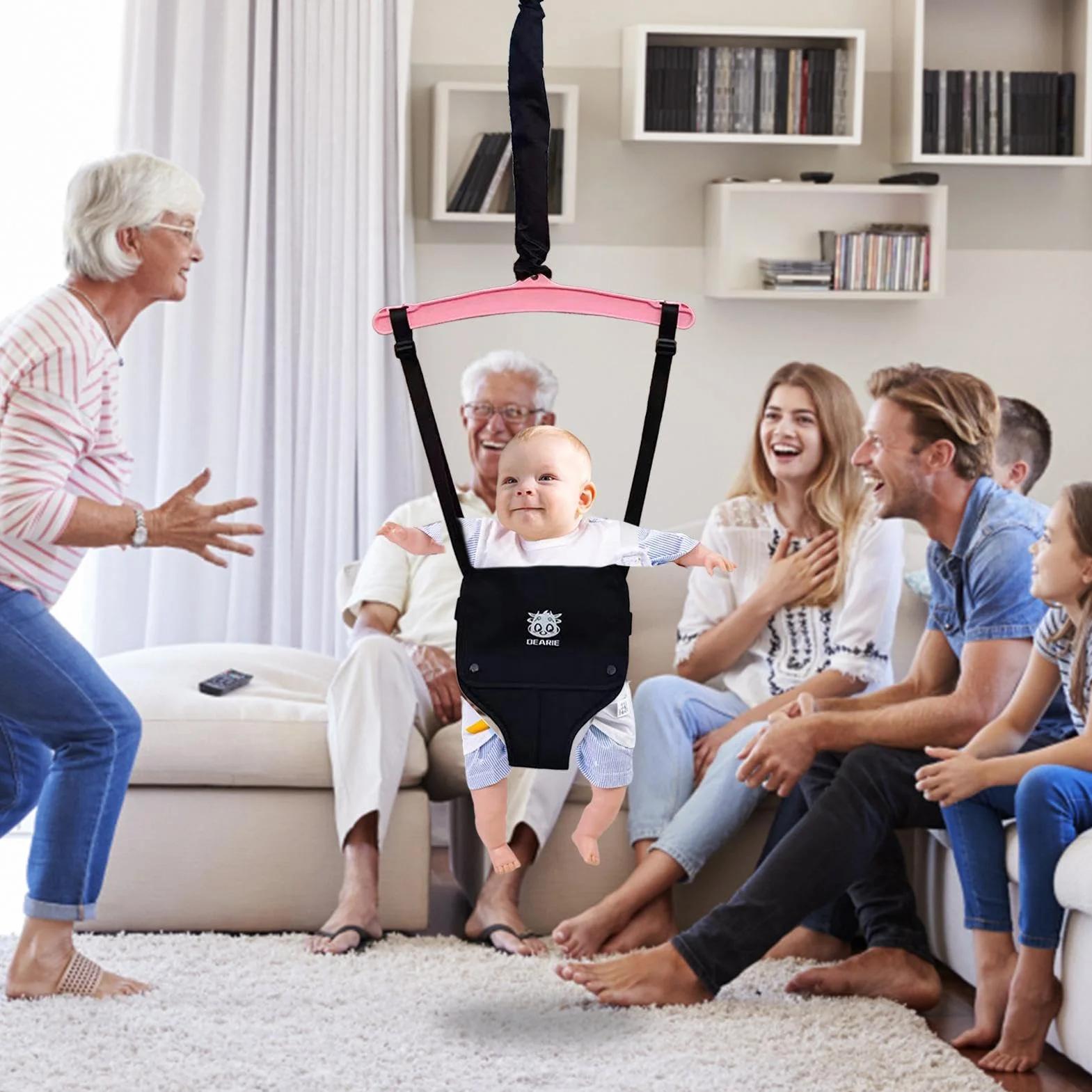 Jumper per porta per bambini, altalena di rimbalzo per sedia da salto per bambini,Porta in jersey per bambini piccoli con catena regolabile | Esercitatore per ponte per bambini piccoli Doorway per ju