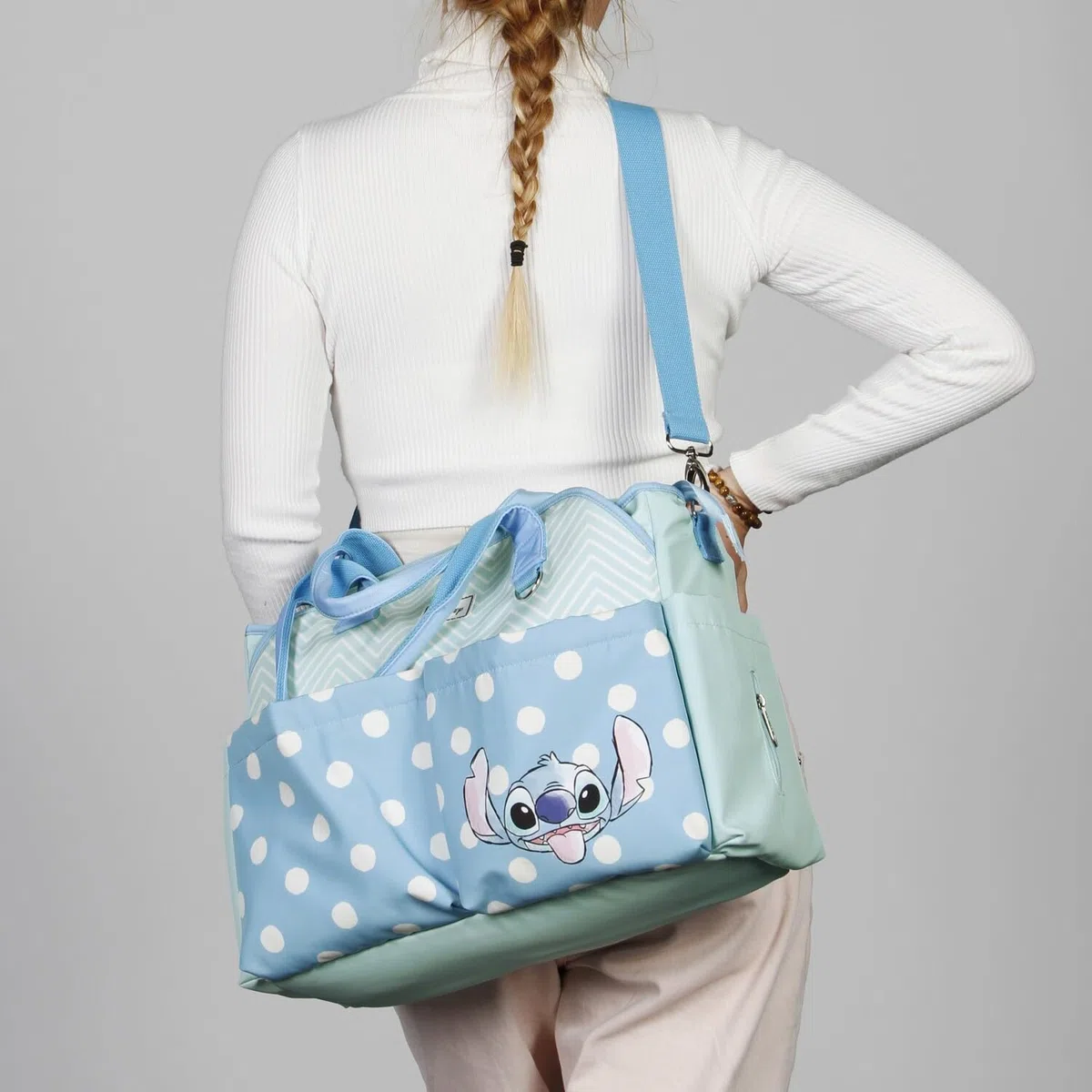 Disney Lilo e Stitch Lovely-Borsa per Passeggino Mommy, Blu, 44 x 32 cm