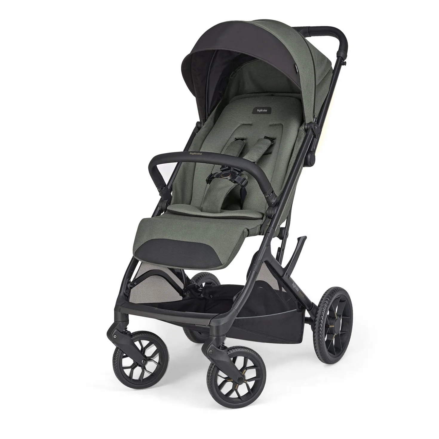 Inglesina Maior Passeggino Compatto 7,9 kg, Ruote Grandi Ammortizzate, Seduta Ampia All Season, UPF 50+, fino a 22 kg, Taiga Green