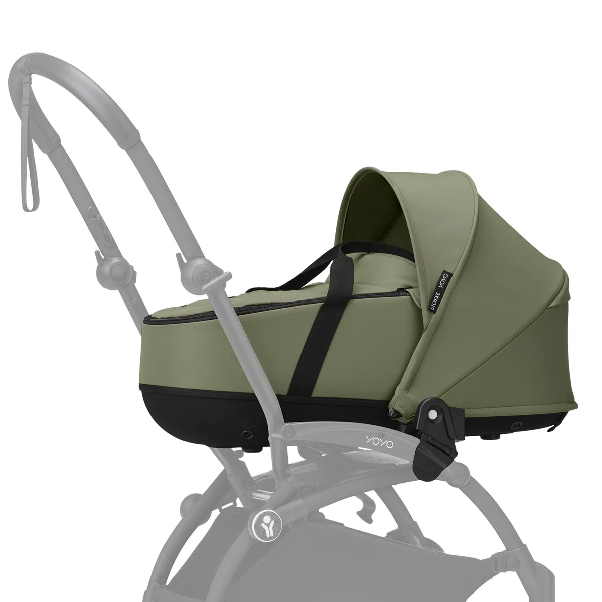 Stokke YOYO Newborn Shell, Olive - Per neonati fino a 6 mesi o fino a 9 kg - Include guscio semirigido, materasso doppio e coprigambe - Necessario telaio YOYO (venduto separatamente)