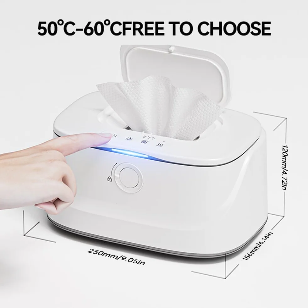Scaldasalviette umidificate per neonati grande capacità 3 temperature 3 livelli luminosità luce notturna dispenser