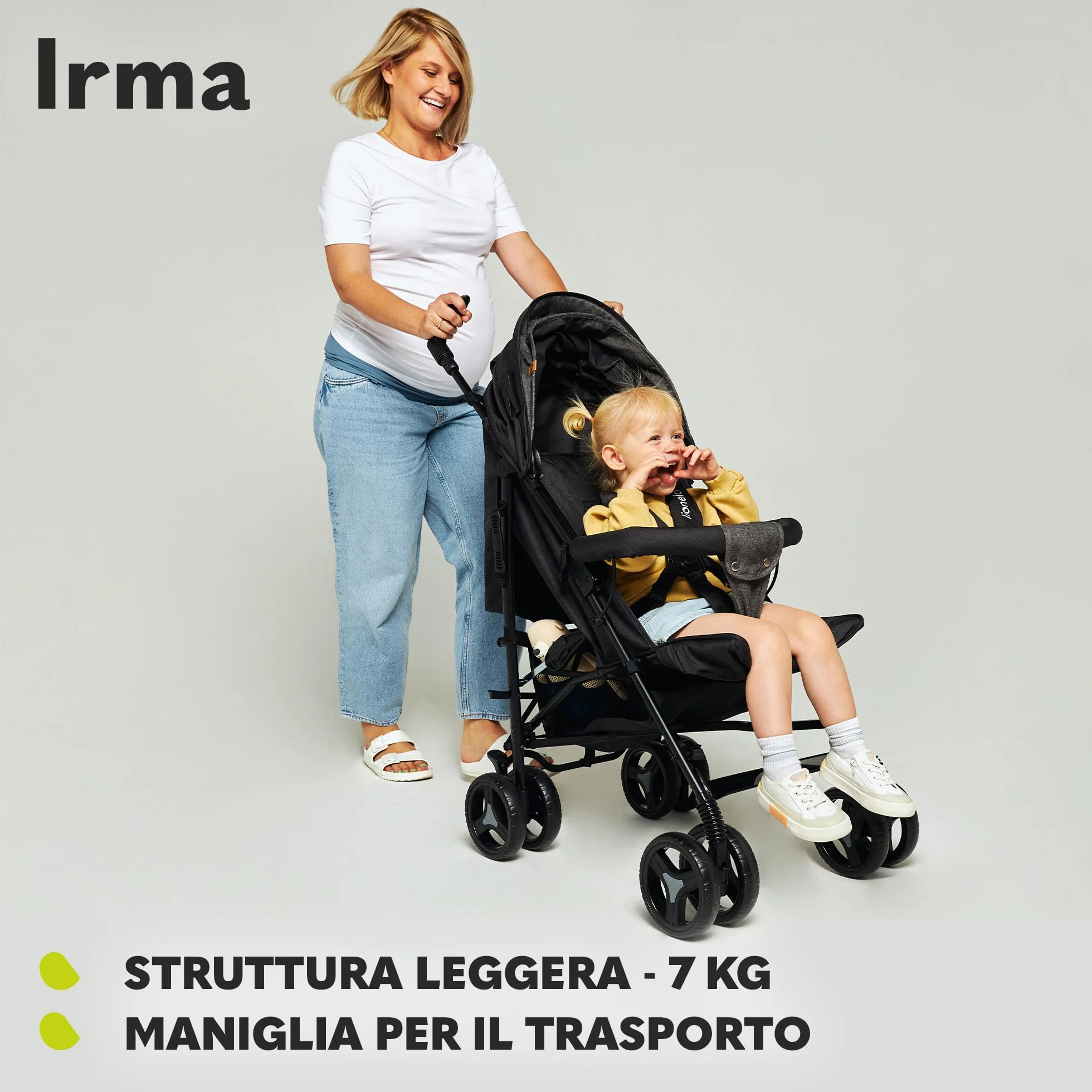 LIONELO Irma Passeggino Leggero Pieghevole Compatto per Bambini 6 Mesi 3 Anni