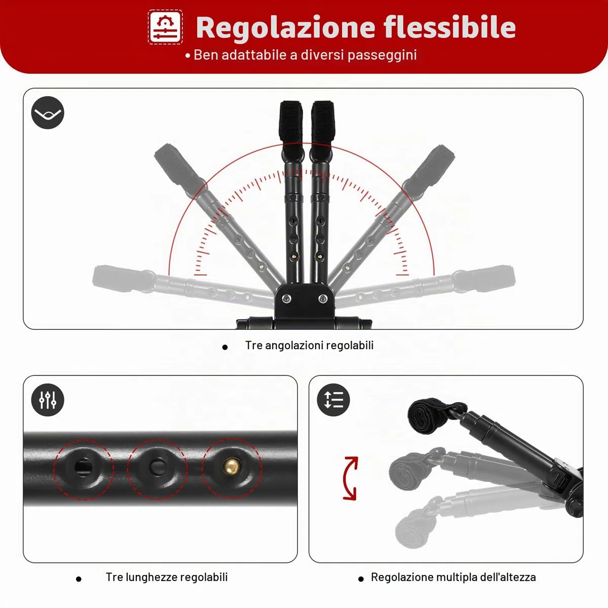 Passeggino con sedile, passeggino, poggiapiedi per passeggino, universale, per bambini dai 2 ai 6 anni, cuscinetto 25 kg (nero)
