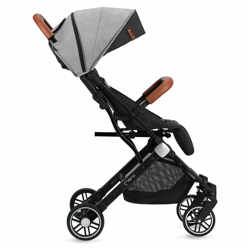 MoMi ESTELLE Passeggino Leggero pieghevole da viaggio 6 mesi 15 kg cinture 5 punti schienale reclinabile ruote EVA