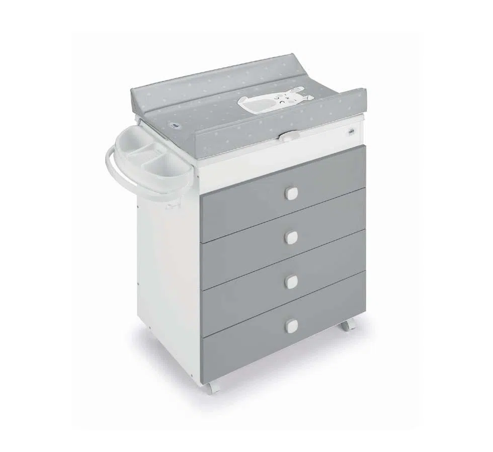 CAM Il mondo del bambino - art.C918006/C265 - Cassettiera Asia Grigio coniglio- made in Italy - da 0 a 11 kg - ORSO
