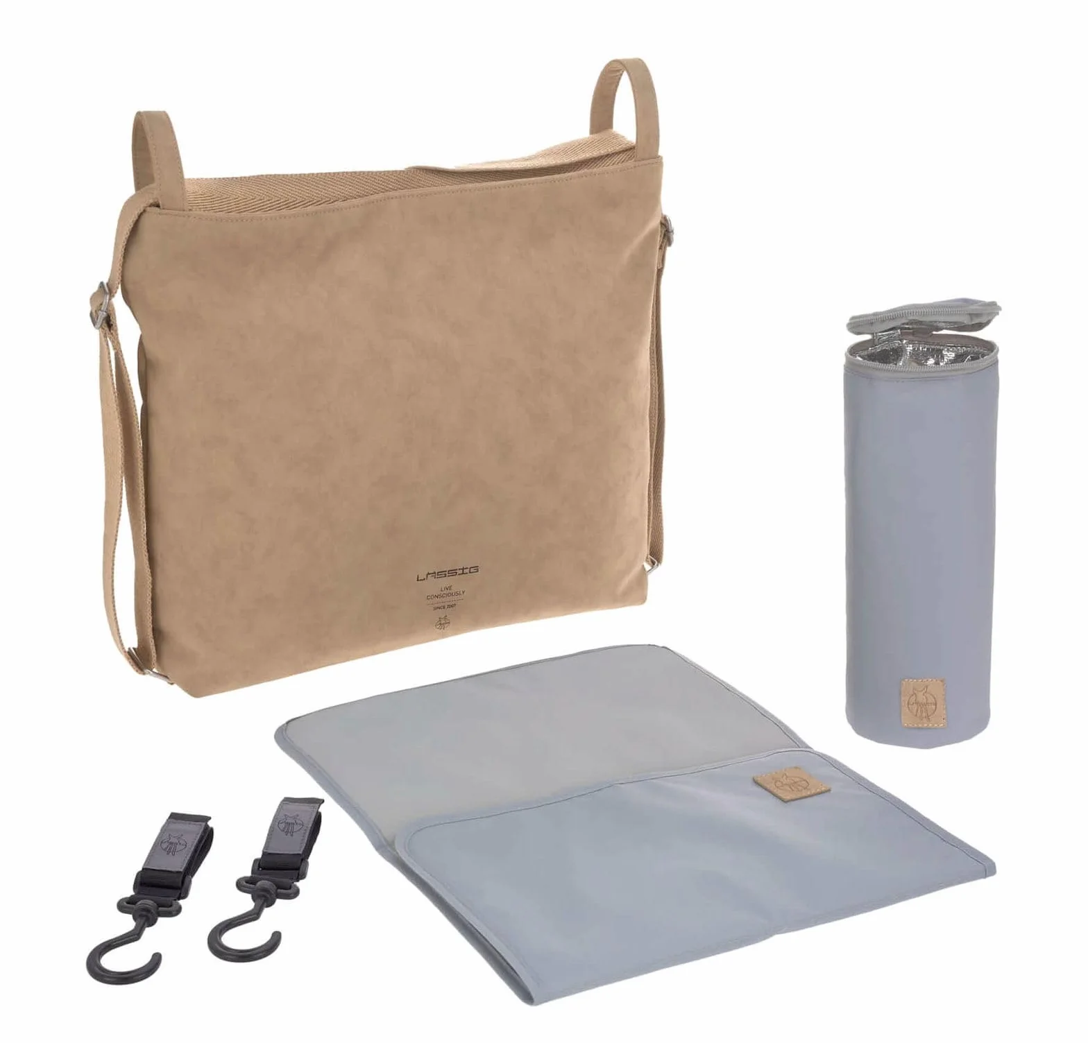 Lässig Borsa fasciatoio Tender Conversion Bag camel beige