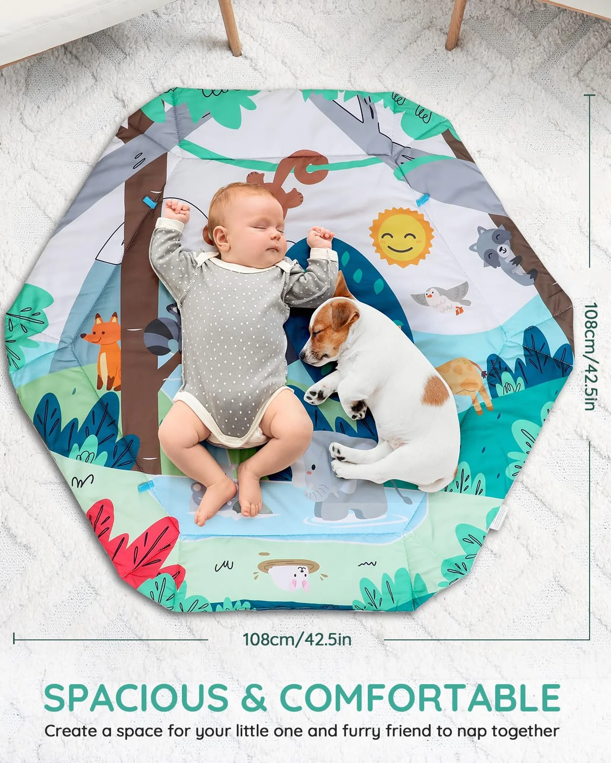 Lilian&Gema Palestrina Neonato, Palestrina Evolutiva Neonato con 6 giochi sensoriali per lo sviluppo sensoriale e motorio da 0-18 mesi,che la rendono il regalo perfetto per il tuo bambino