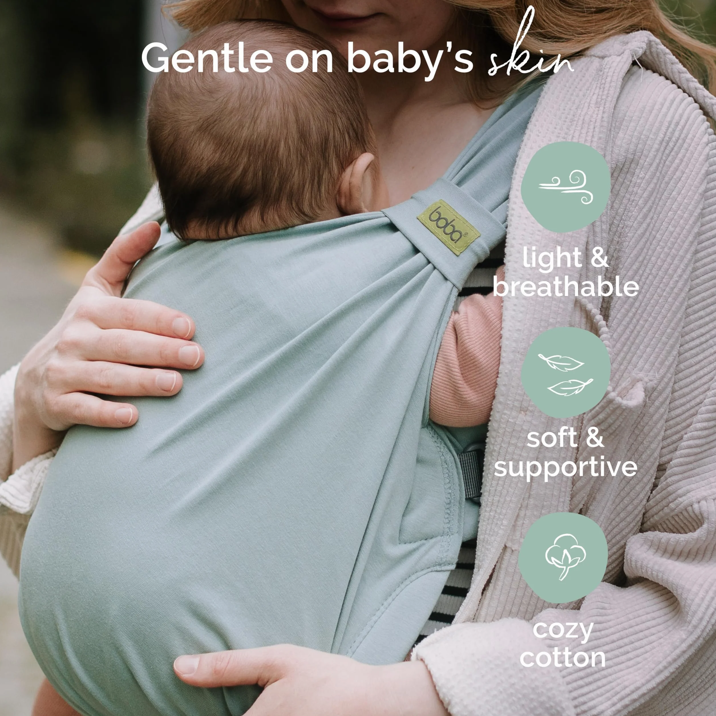 Boba Bliss Fascia Porta Bebe - Marsupio Neonato o Bambino 2 in 1 - Fascia Neonato Senza Nodi - Ideale per la Salute dei Fianchi - Marsupio Bambino Soffice ed Ergonomica - 3,2 a 16 Chili