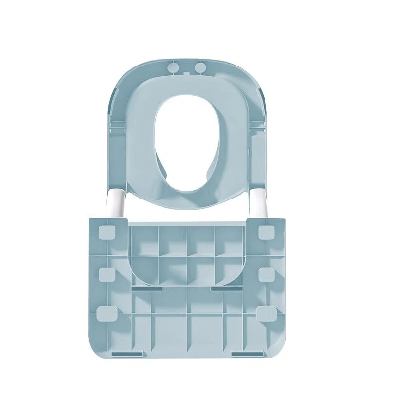 Riduttore WC per bambini, rialzo WC per bambini, per ragazzi e ragazze, adattatore WC per bambini con cuscino, antischizzi e antiscivolo, PVC (blu)