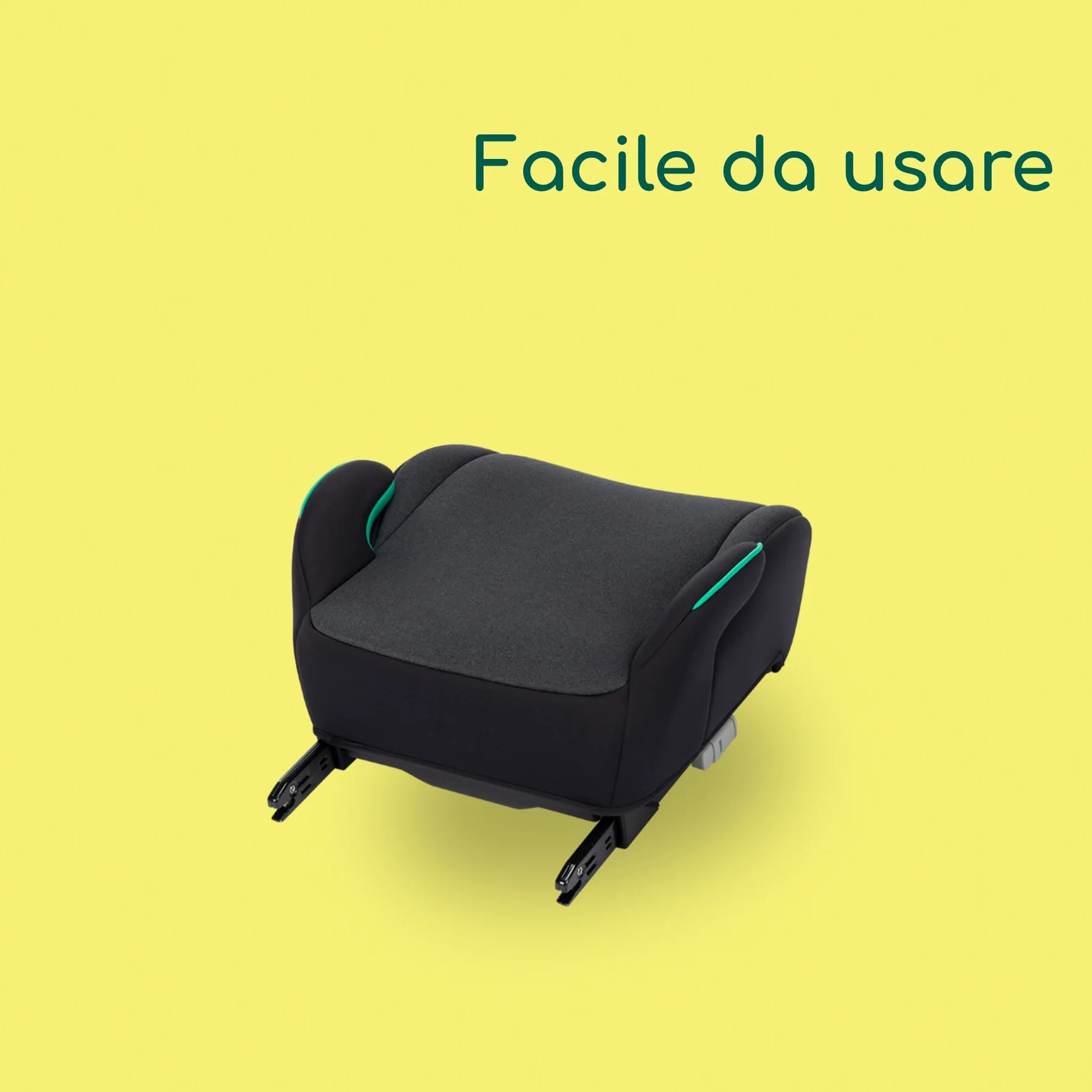 Bebeconfort Manga i-Fix Rialzo Auto per bambini, Seduta auto bambini, seggiolino auto isofix gruppo 3 per Bambini 128-150 cm, dai 6 ai 12 Anni (22-36 kg), Tinted Black