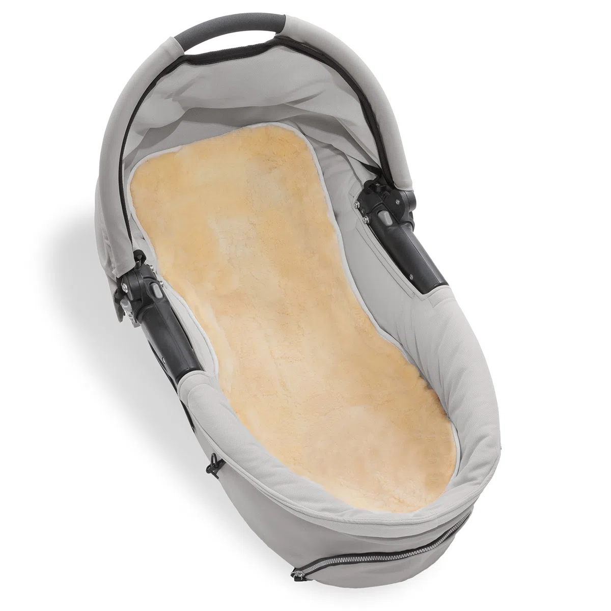 Inserto in pura pelle di agnello di alta qualità COMFORT di WERNER CHRIST - Inserto PREMIUM di puro agnellino adatto all’uso in seggiolini, passeggini e carrozzine, Buggy e Jogger nel colore beige