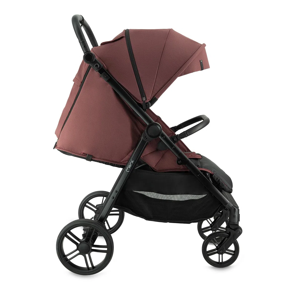 Il passeggino MoMi CLARA a partire da 6 mesi, fino a 22 kg di peso corporeo, cinture di sicurezza a 5 punti, coprigambe, portabicchieri, cestino per la spesa, borsa, zanzariera, telo parapioggia