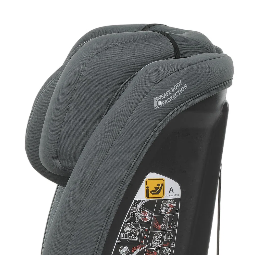 Foppapedretti Seggiolino Auto Street I-Size, per bambini da 76 a 150 cm di altezza, 15mesi-12 anni, conforme ECE R129, Fissaggio a 3 punti, Safe Body Protection, Protezione Impatti Laterali, Silver