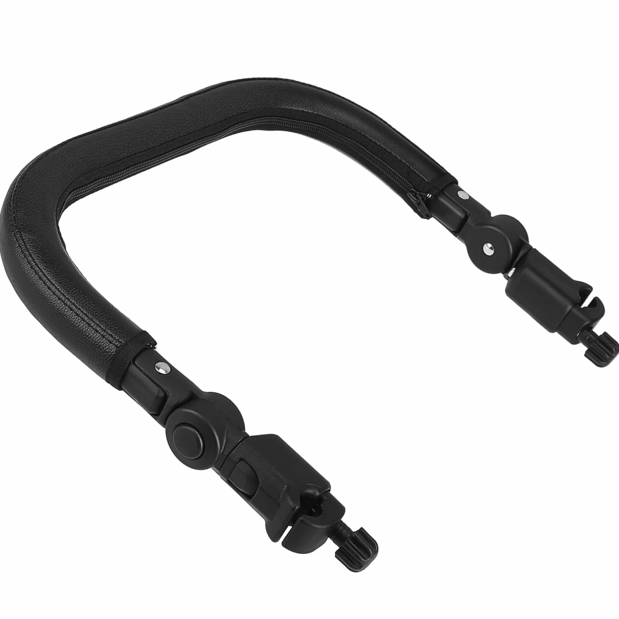 Barra Paraurti Passeggino Universale in Pelle Pu E Tubo Di Ferro Rinforzato Maniglione Regolabile E Rimovibile Per Accessori Passeggini Fino a 25 Kg Protezione E Comfort Per Bambini
