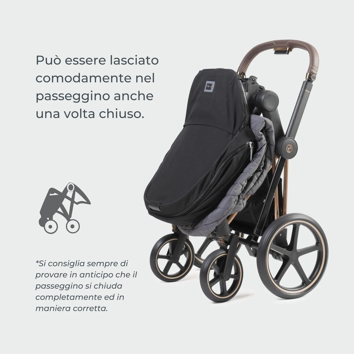 Nuvita Moovo 9658 Junior Slender | Sacco universale per passeggino | Massima Protezione dal Freddo da 6 a 36 Mesi (100cm) |Ultra Sottile, Leggero e Protettivo fino a -10°C | Pistacchio