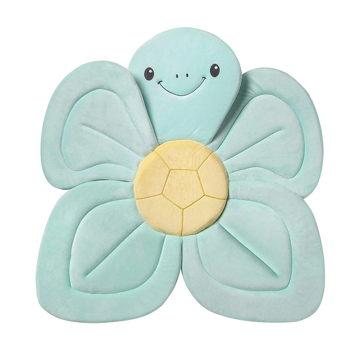 Nuby Cuscino da bagno a forma di tartaruga per bebè | per vasca o lavandino | Tessuto morbido e di facile asciugatura | turchese | adatto dalla nascita