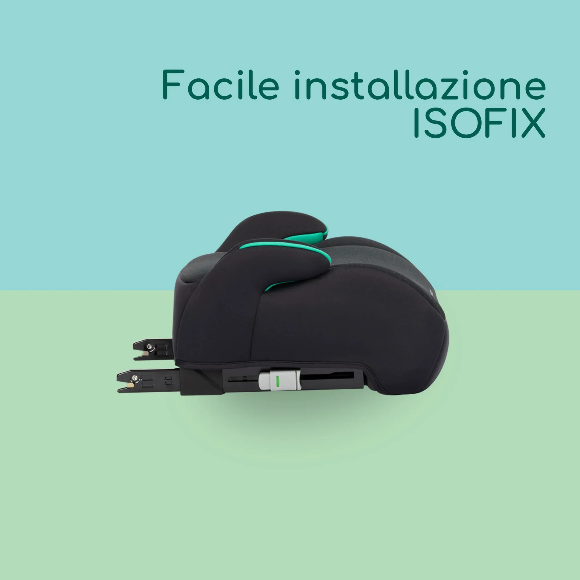 Bebeconfort Manga i-Fix Rialzo Auto per bambini, Seduta auto bambini, seggiolino auto isofix gruppo 3 per Bambini 128-150 cm, dai 6 ai 12 Anni (22-36 kg), Tinted Black
