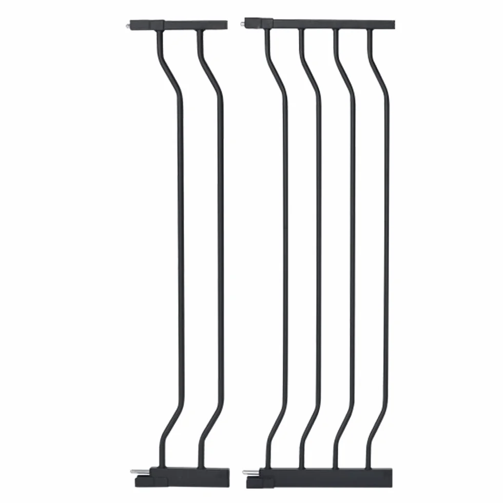 COMOMY Prolunghe Cancelletti per Cancelletto Bambini con Porta Gatti Regolabile 24cm+12cm Nero