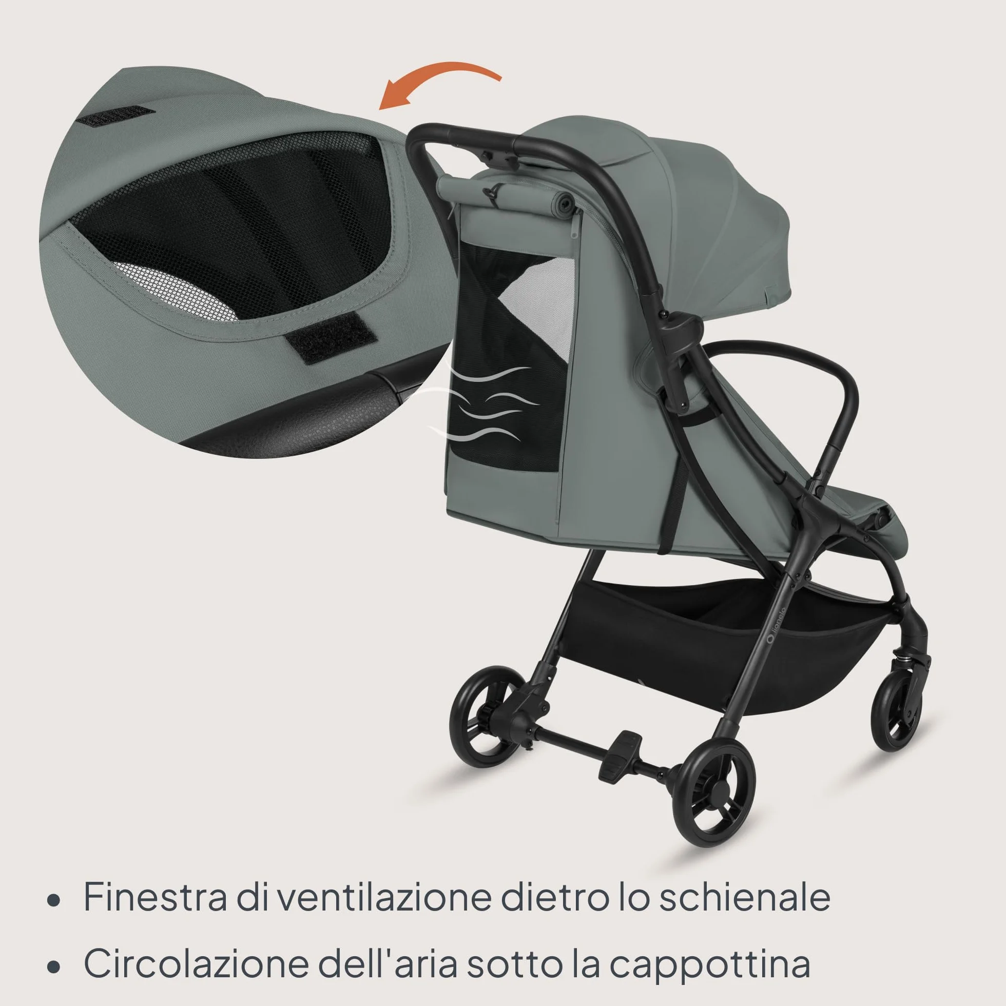 Lionelo AGIA Passeggino Compatto Leggero 22 kg 4 anni Pieghevole