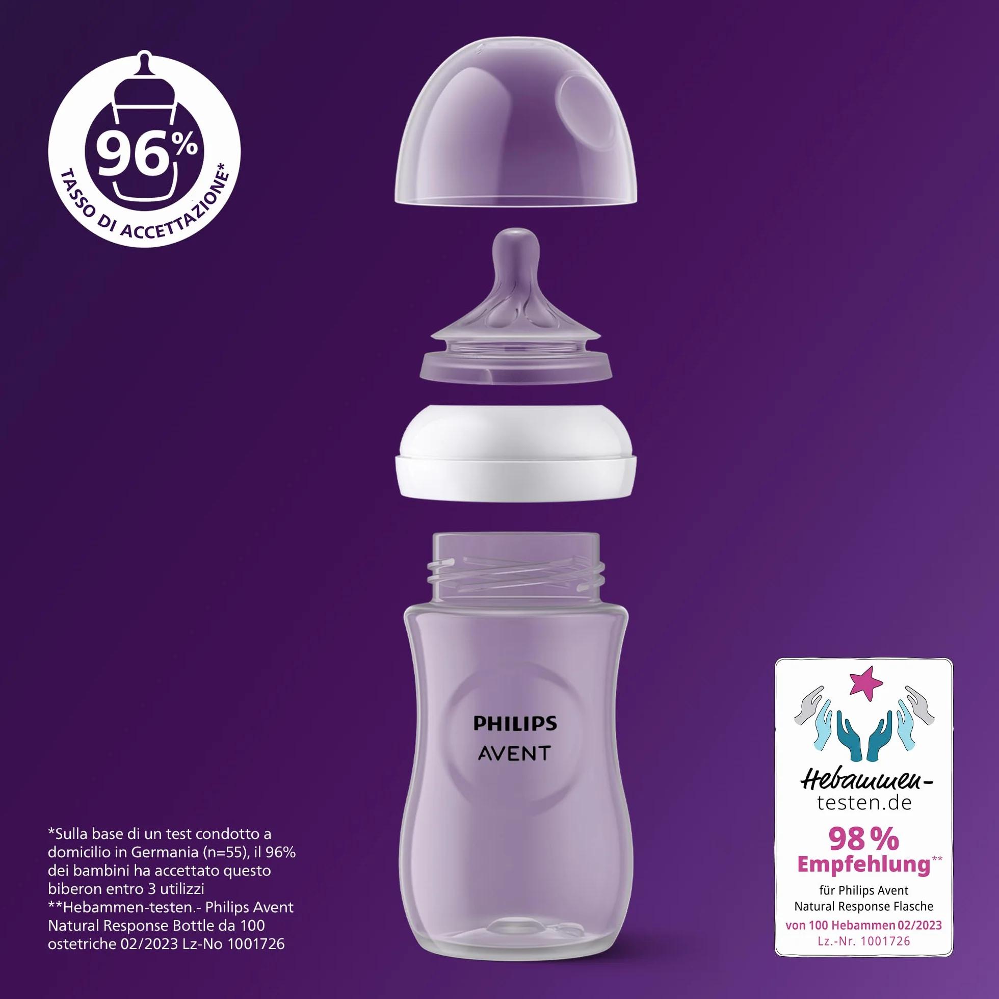 Philips Avent Set Regalo Neonati 4 Biberon 2 Tettarelle Extra Ciuccio Ultra Soft Spazzola per Biberon 0-12 Mesi SCD838/13
