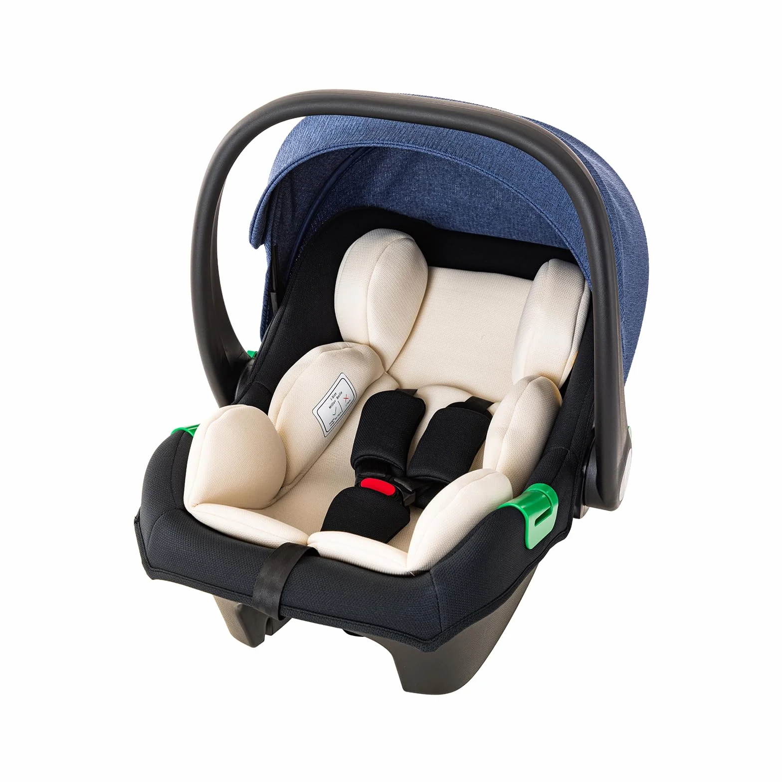 Passeggino 3 in 1 Pieghevole con Gondola D2-BLUE H2-D, Pneumatici in Gomma