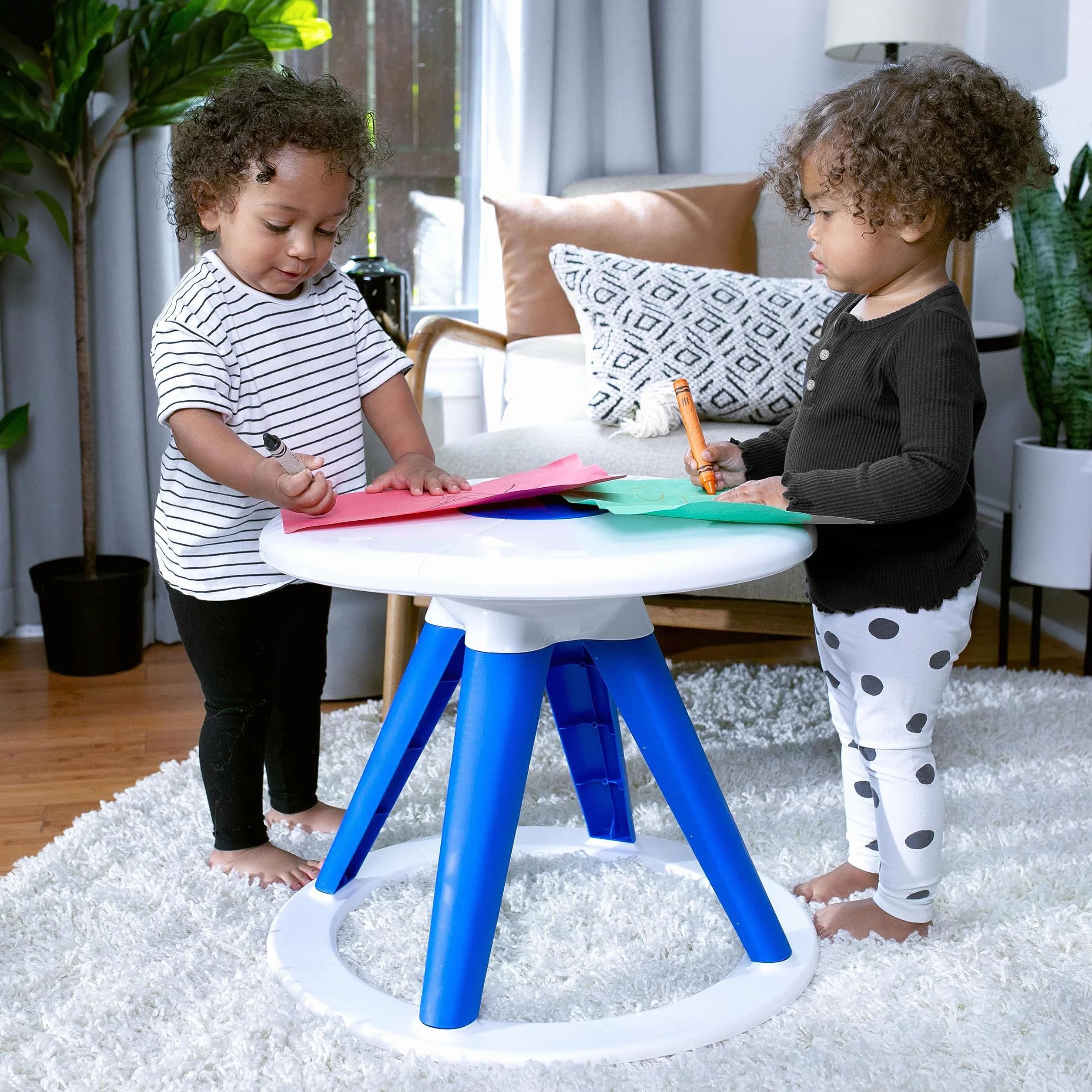 Baby Einstein Around We Grow Centro Attività e Tavolo Girello Evolutivo Multilingue, Sedile Girevole 360°, Altezza Regolabile, dai 6 Mesi+