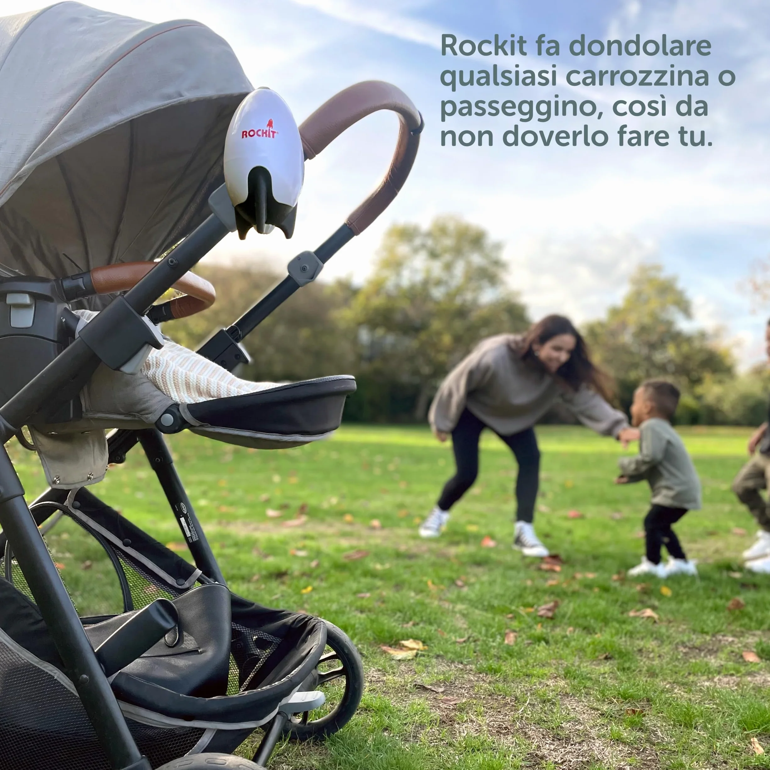 Rockit Rocker ricaricabile – Baby Sleep Aid per passeggino, velocità regolabile, timer 60 minuti