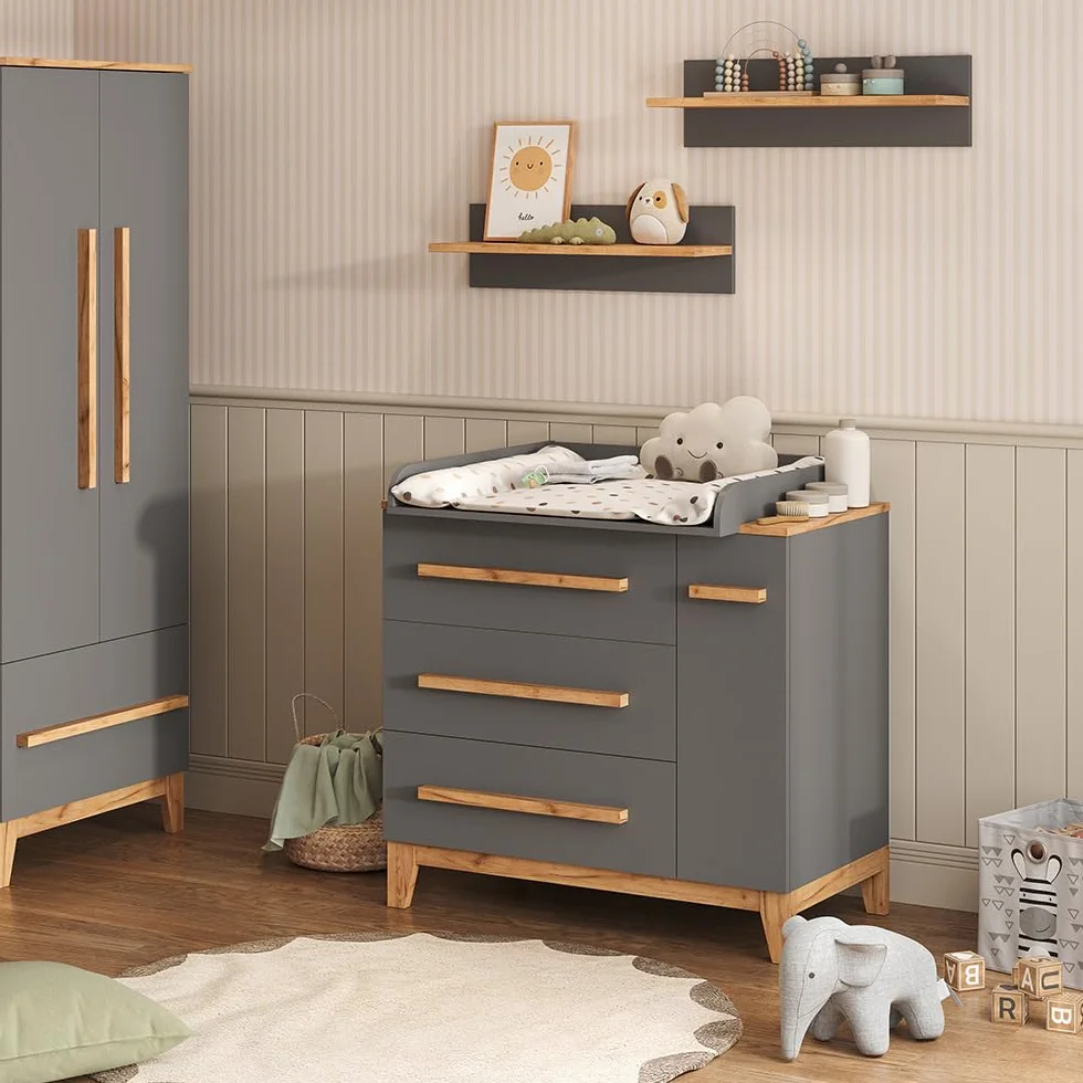 VitaliSpa Fasciatoio Malia Grigio Artisan 98 x 98 cm con cassetti