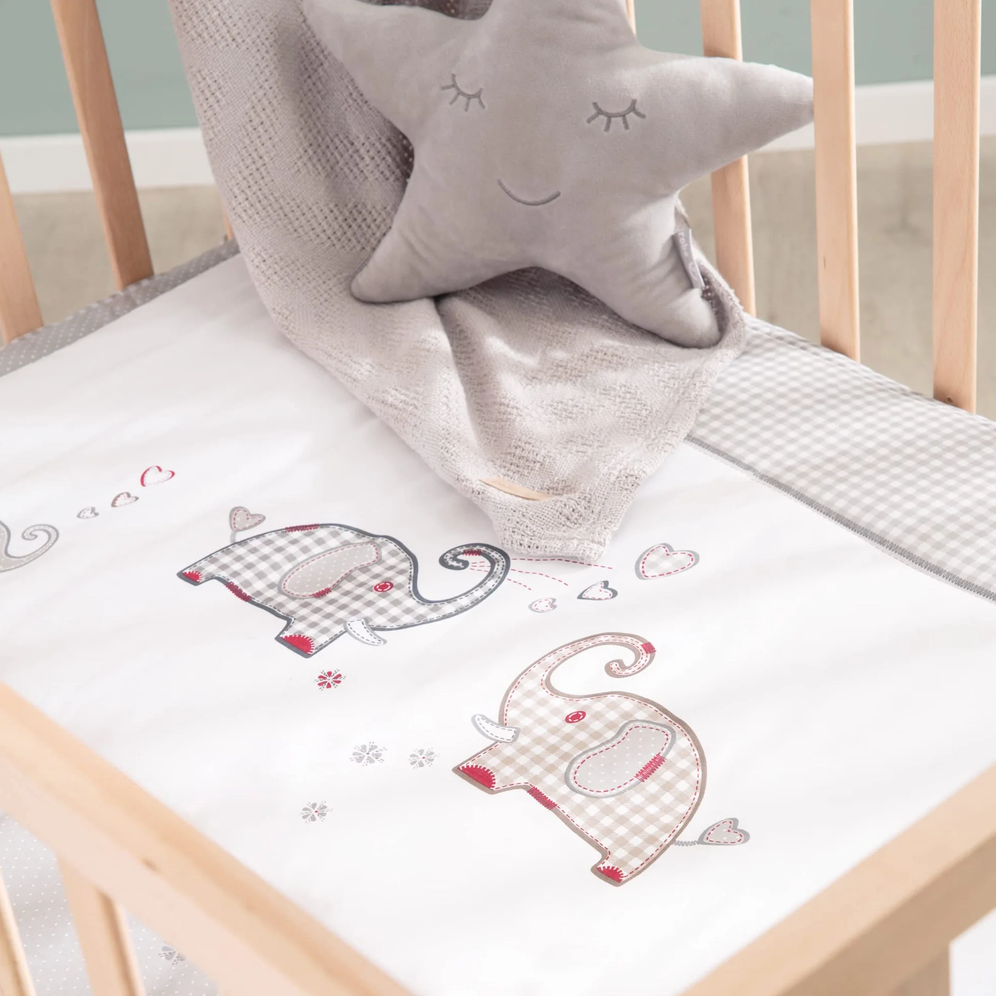 roba Box Rettangolare per Bambini Jumbo Twins - 75 x 100 cm - con Materassino e Ruote con Freni - 3 Altezze Regolabili - 0-24 Mesi - Legno Naturale