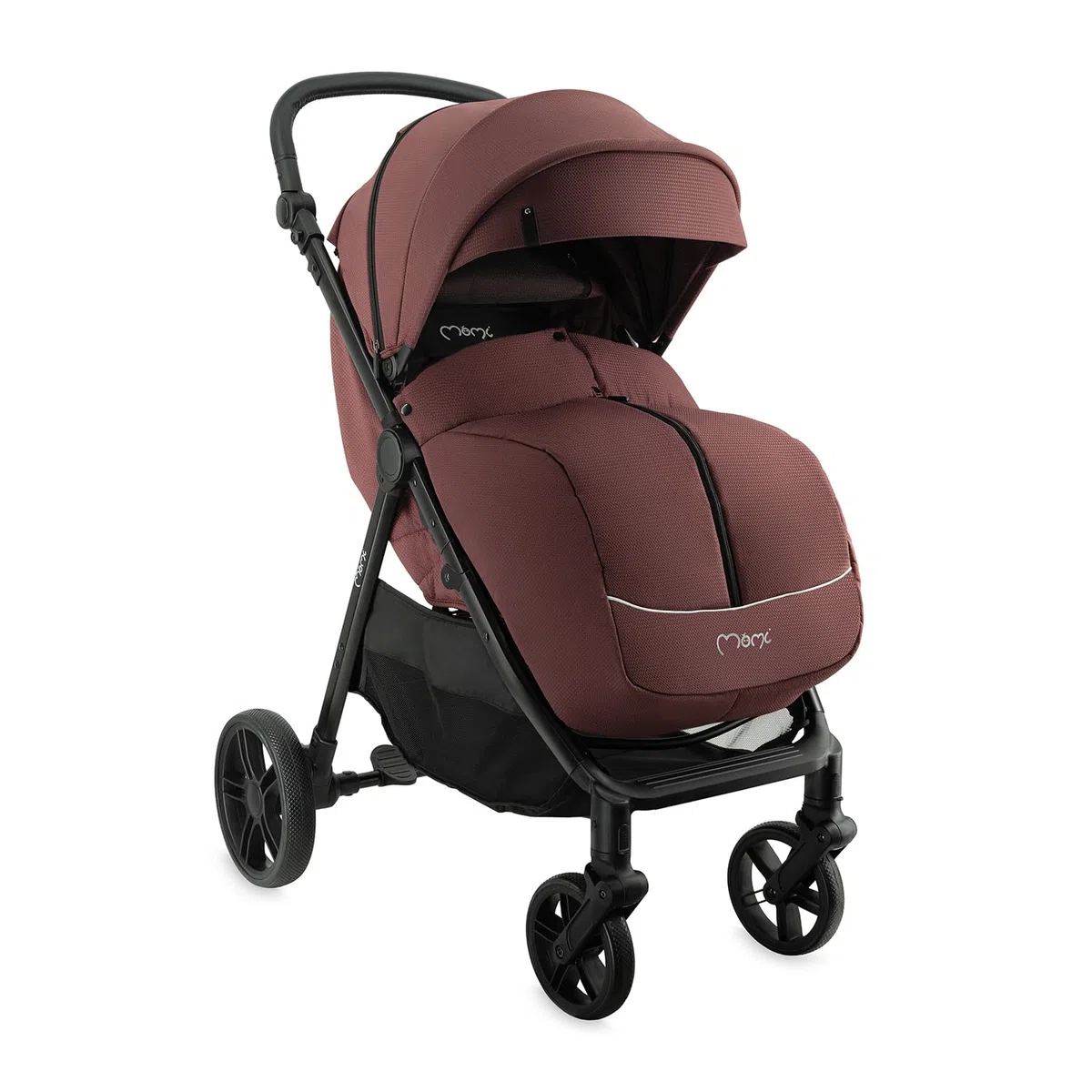 Il passeggino MoMi CLARA a partire da 6 mesi, fino a 22 kg di peso corporeo, cinture di sicurezza a 5 punti, coprigambe, portabicchieri, cestino per la spesa, borsa, zanzariera, telo parapioggia