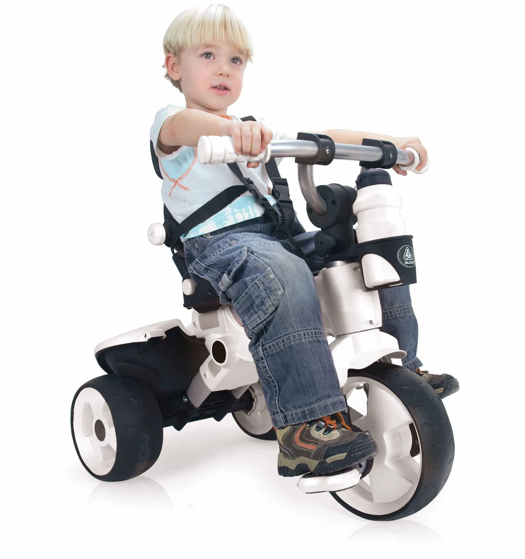 INJUSA Triciclo Passeggino Evolutivo City Max 6 Mesi-3 Anni Bianco