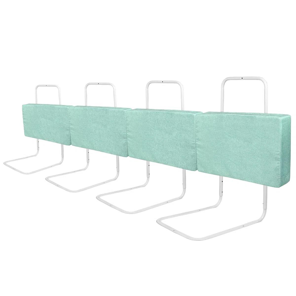 NAIZY Sponda per letto per bambini, 4 x 50 cm, con protezione per letto a 5 fori, regolabile in altezza, protezione anticaduta con chiusura lampo, lavabile, per letto e lettino da famiglia, 200 cm,