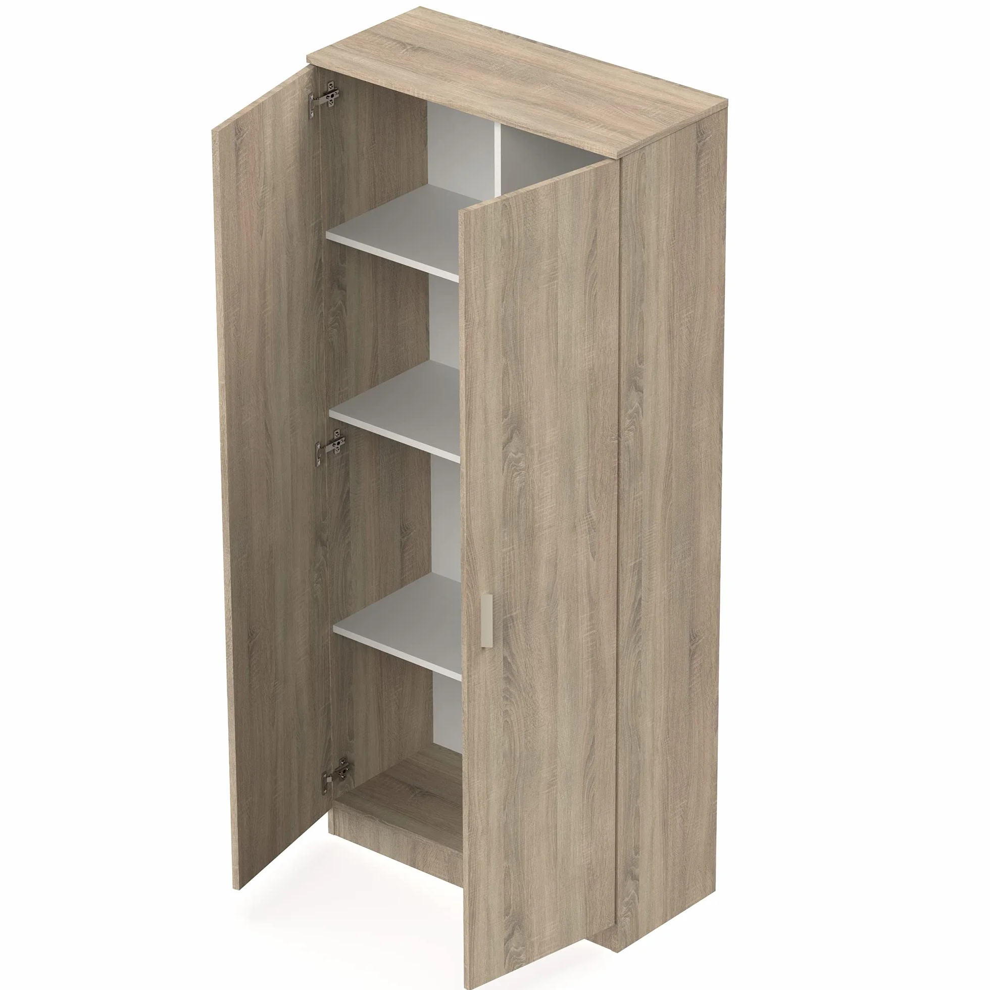 Armadio Scopiera Multiuso 2 porte Rovere Cambrian 180x80x35cm