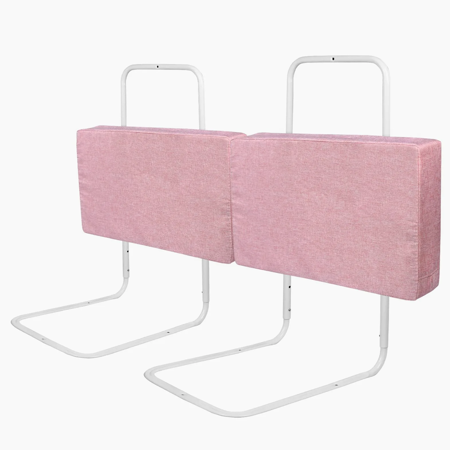 Uisebrt - 2 sponde di protezione per letto, 60 cm, protezione anticaduta, per bambini, 5 fori, regolabile in altezza, protezione di sicurezza, per neonati, bambini e ragazzi, 120 cm, colore rosa