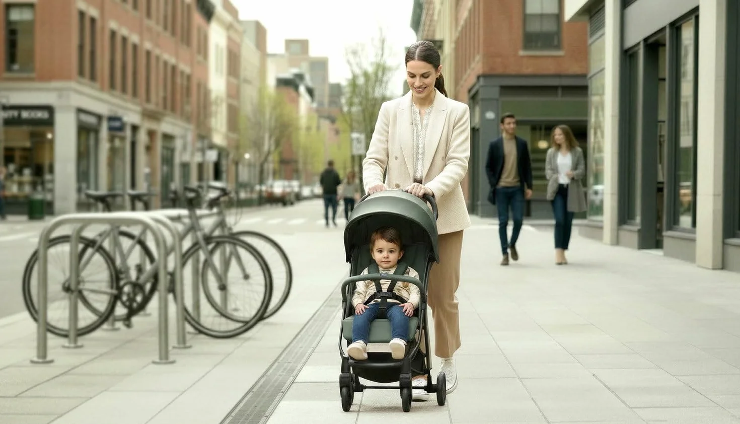 Chicco Urbino Passeggino Leggero 0+ Mesi-22 Kg Chiusura Smart Compatta Capotte UV50+ Antipioggia Schienale Reclinabile Regolabile Poggiagambe Verde