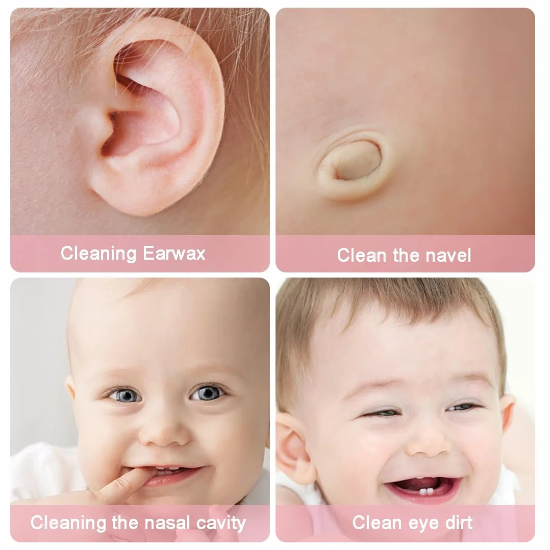 WeddHuis 4 Pezzi Baby Nose Pinzette, Plastica Pinzette Nasali per Bambini, Strumento per la Pulizia del Bambino Naso, Pinzetta di Sicurezza con Testa Tonda