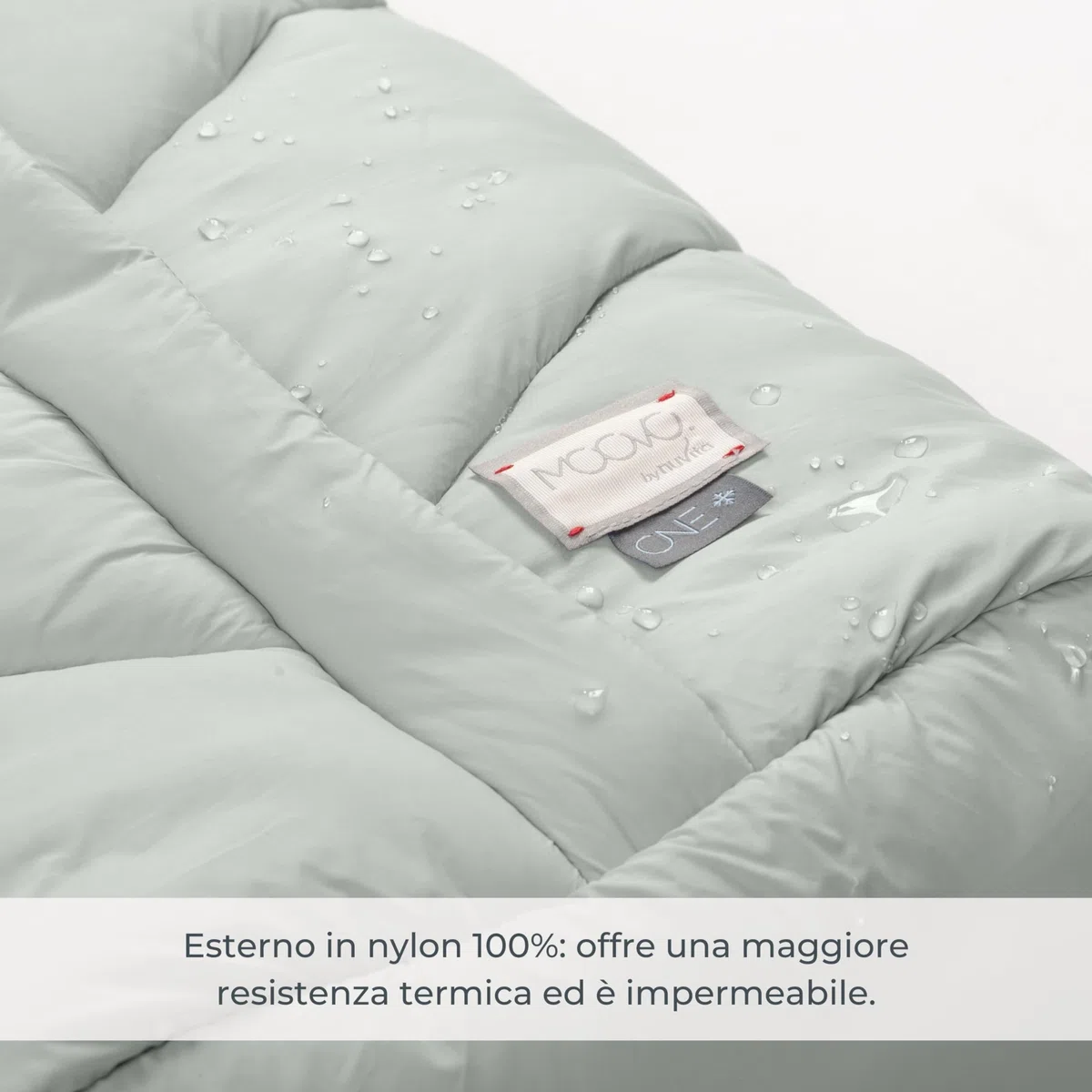 Nuvita 9920 Ovetto One+ | Sacco universale per passeggini e seggiolini auto | Protezione da 0 a 6 mesi (80cm)| Protezione fino a -18°C e Impermeabilità anti vento | Nero